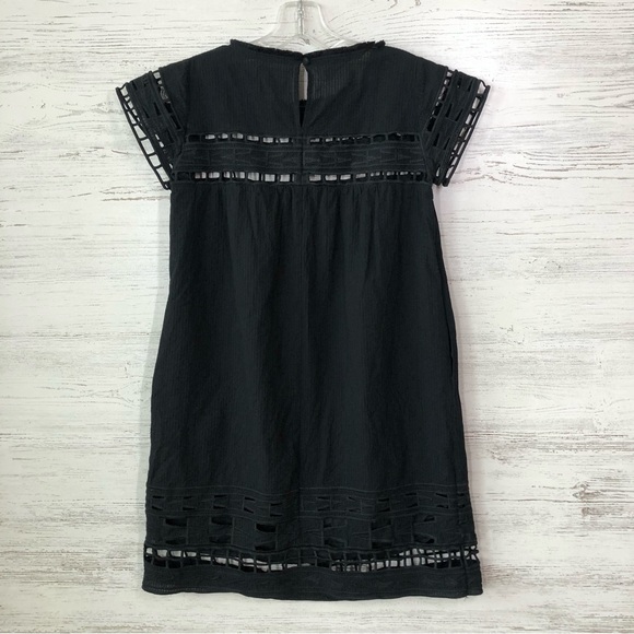 SEA NEW YORK Embroidered Cut Out Mini Shift Dress Black 0 - Picture 8 of 9